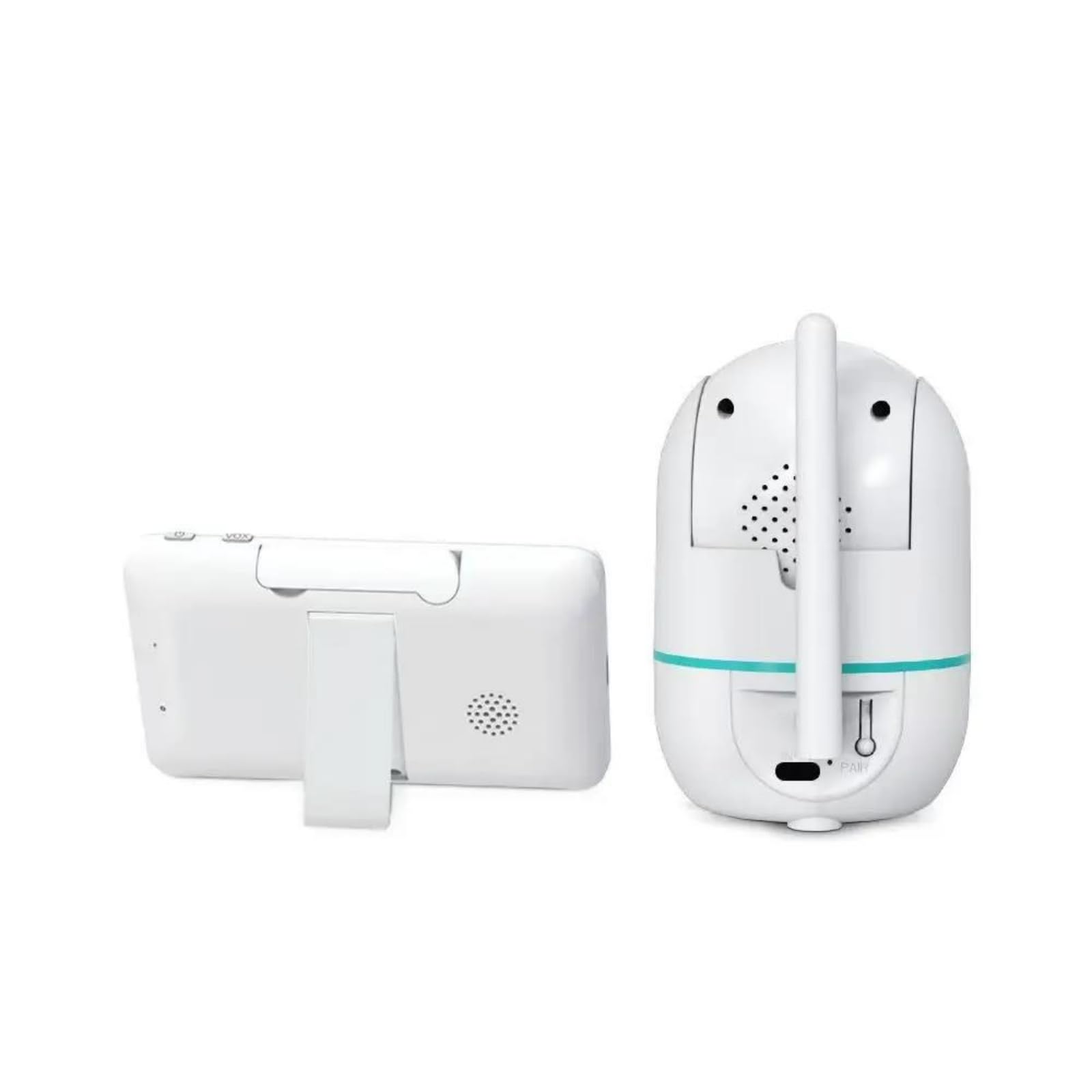 Baby Monitor Schermo LCD, Telecamera PTZ Wireless 2.4Ghz Senza WiFi, Audio Bidirezionale, Visione Notturna, Sensore Temperatura, Allarme Pianto E Ninne Nanne
