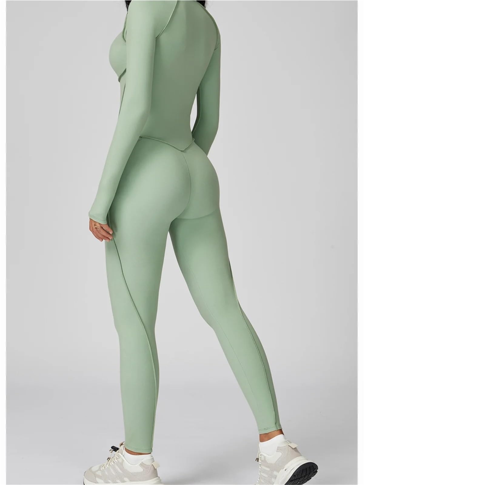 Mono de Yoga Mujer Body de Yoga manga larga for mujer, chándales for gimnasio, monos con cremallera, deporte y entrenamiento, traje ajustado una pieza for Fitness alta intensidad