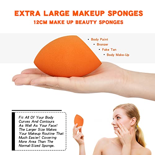 Large Beauty Blender-11Cm Extra Large Make Up Beauty Sponges Blender Xl,Oversized Beauty Blenders Bonus -1 Sponge Holders For Dry & Wet Use ,Jumbo For Face,Body ,Blush Cream,Foundation,Powder #TOP1