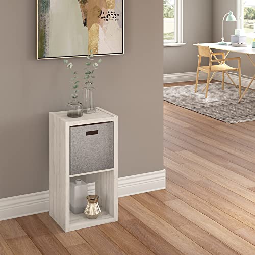 Image of ClosetMaid Decorative Open Back 2-Cube Storage Organizer, Bleached Walnut