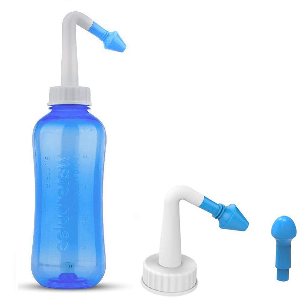 Neti Pot Sinus Rinse Bottle Nose Cleaner Nasal Irrigation System - HONGJING 500ml Nasal Wash Bottle for Nose Allergic Rhinitis Sinusitis