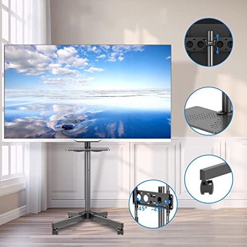 Soporte móvil para TV con ruedas ajustable para 17-55 pulgadas miniatura 7