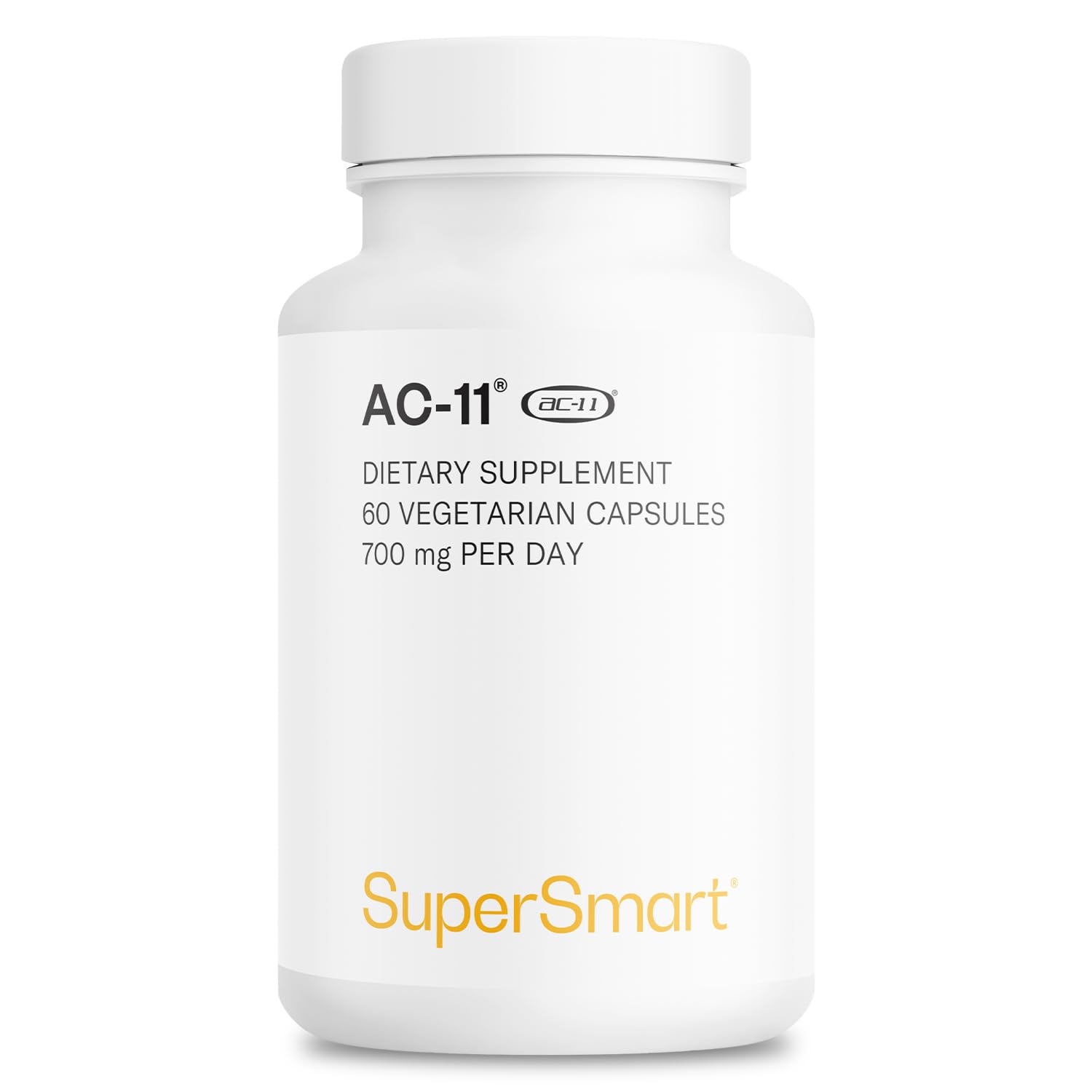 Supersmart AC-11 Supplement 700mg per Day (Cat's Claw Extract) - Uncaria Tomentosa Bark | Non-GMO & Gluten Free - 60 Vegetarian Capsules
