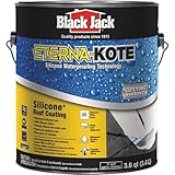 Black Jack Eterna-Kote 100% Silicone+ Roof Coating, White, 1 Gallon, Waterproof Sealant for Permanent Water Protection, Ideal for Flat Roofs, 100% Silicone Rubber Roof Coating