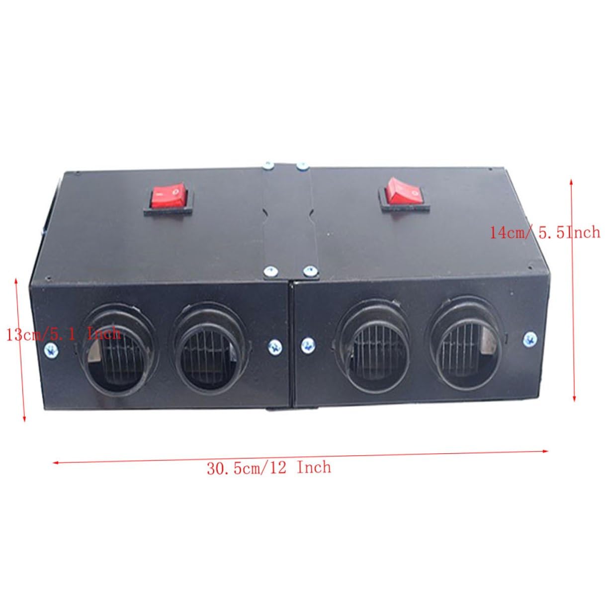 Auto Heizlüfter 500 W Tragbarer 12 v Auto Entfroster mit 4 Düsen Batteriebetriebener Schnee und Nebelentferner für Winterfahrten