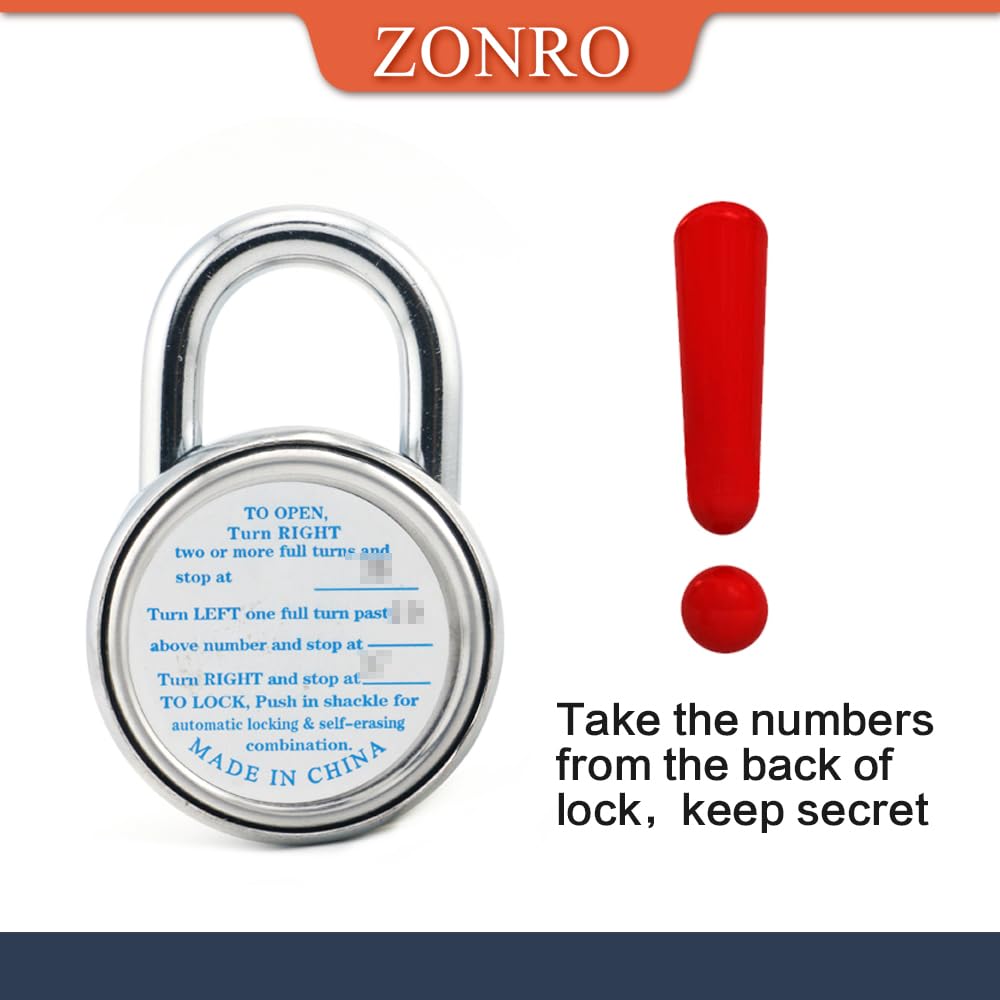 ZonRo Standard-Zahlenschloss, 5,1 cm breit, 3-stelliger Code, lila, Drehplatte, 24 Stück mit verschiedenen Kombinationen, Schloss für Schule, Mitarbeiter, Koffer, Werkzeugkasten, Fitnessstudio