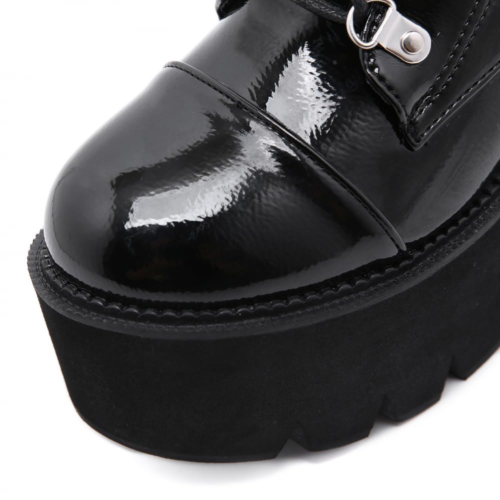 PROMI Tacones Altos Cadena De Zapatos De Mujer De Fondo Grueso Tacón Alto Grueso Botas Cortas