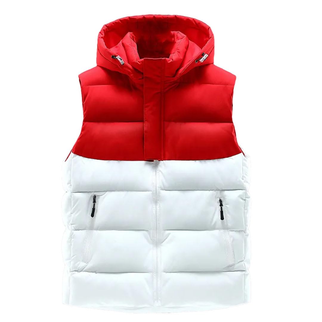 Vogrtcc Chaqueta Sin Mangas De Invierno Para Hombre, Ropa De Abrigo, Chaleco, Chaqueta Con Cremallera, Chaleco Con Capucha De Algodón