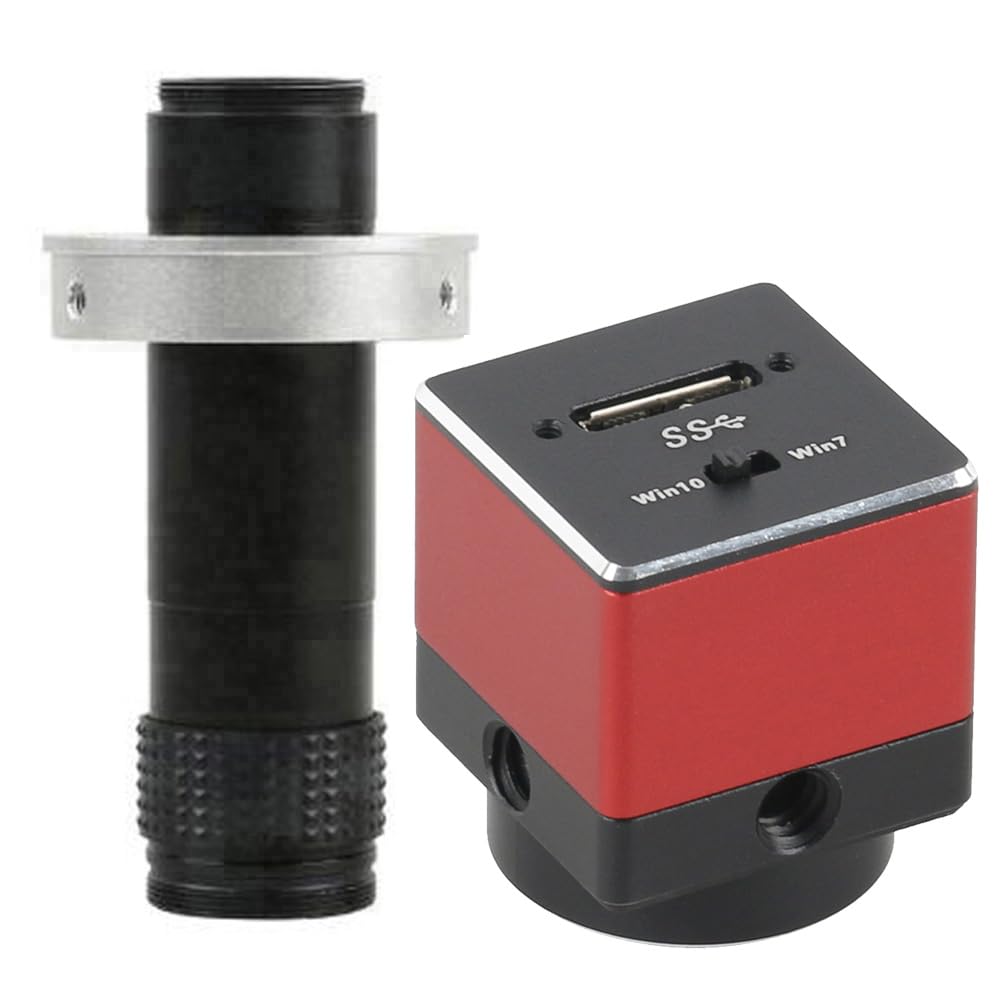 Videocamera Elettronica per microscopio Industriale Digitale Micro USB 3.0 HD da 5,0 MP e Obiettivo con Attacco C 120X