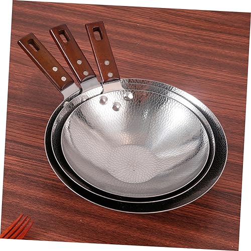 Wok de acero inoxidable Cabilock 22 cm con mango de madera miniatura 5