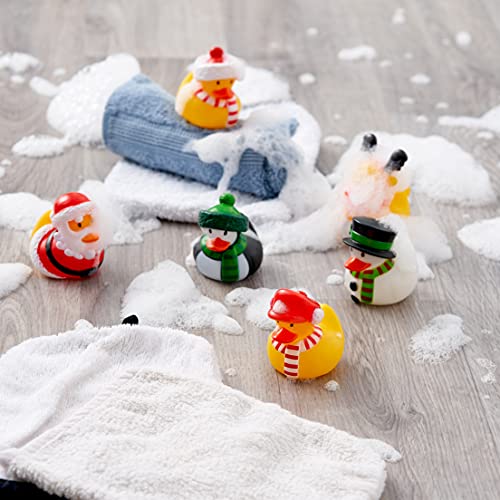THE TWIDDLERS 12 Weihnachten Badeente Badespielzeug -Weihnachtsmann, Schneemann, Rentier - Mitgebsel für Babys & Kleinkinder