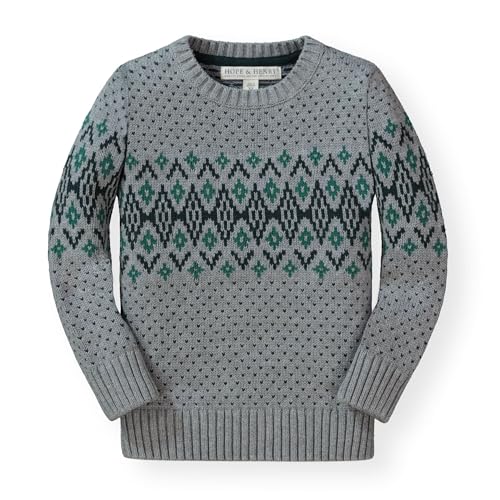 Image of Hope & Henry Boys' Long Sleeve Crew Neck Pullover Sweater