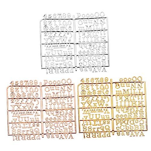 VILLFUL 3pcs Felt Letter Board Char Letters for Letter Boards Digital Message Board Felt Board Letters Letter Board Numbers Carabiner Clip Number Letter Board Replace Toy Plastic