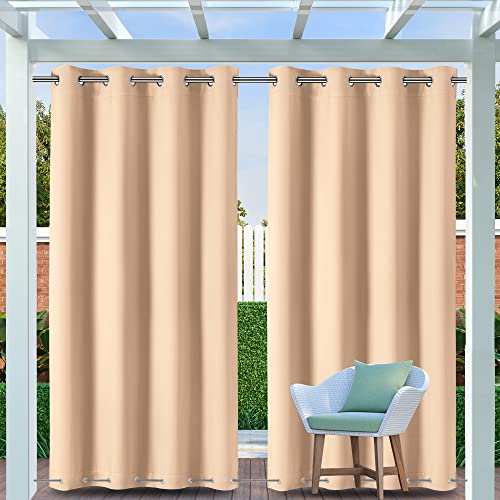 Clothink Tende Tendaggi da Esterno 132x215cm Beige...