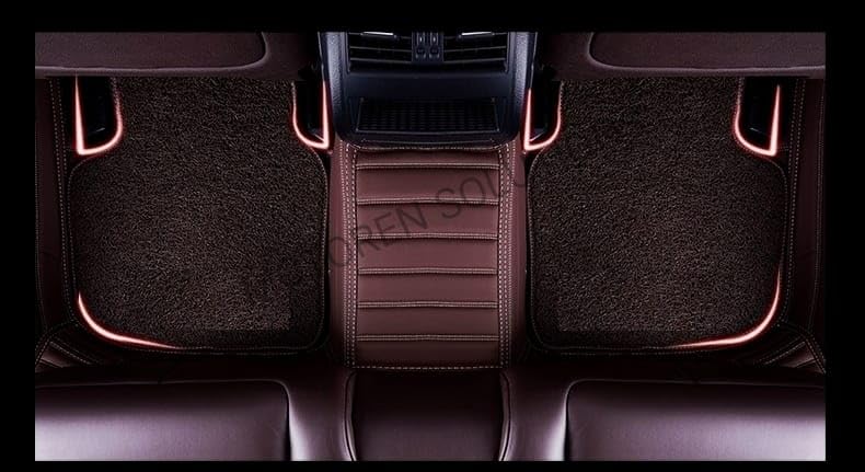 Image of 10D Premium Leatherette Car Foot Mat for Nissan xtrail 7seater 2024 onw| Luxurious & Elegant Look | 100% Waterproof and Dust Proof | Custom Fitted 10D Car Floor Tray Mat -Full Coffee