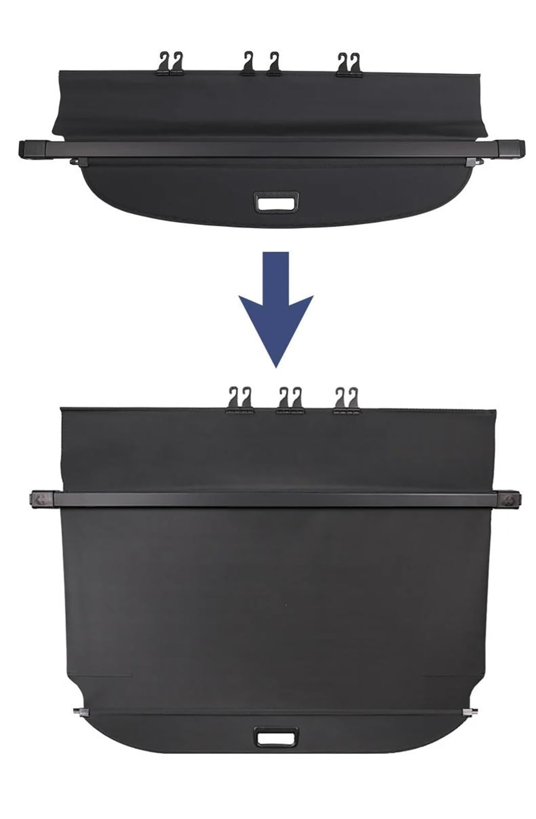 Plage Arrière Couverture De Coffre Rétractable, Porte-Colis, Bouclier Étanche, Accessoires De Voiture pour Ford pour S-Max 2006 – 2018(Look de Carbone)