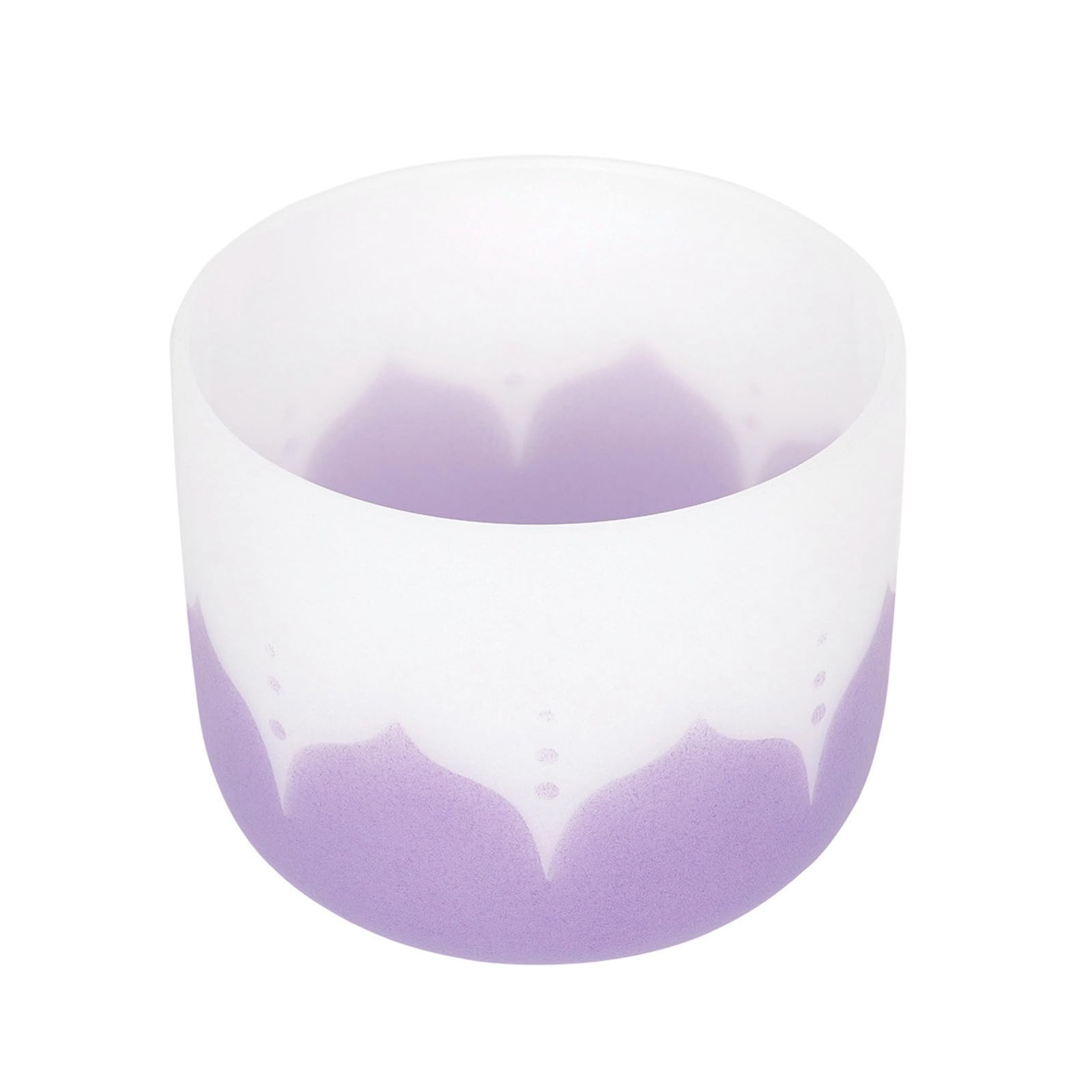 Drfeify Crystal Sound Cuenco Tibetano de Cristal de Cuarzo de 8 Pulgadas, con Soporte de Junta Tórica para Meditación, Musicoterapia, Yoga, Curación de Sonido (PURPLE)