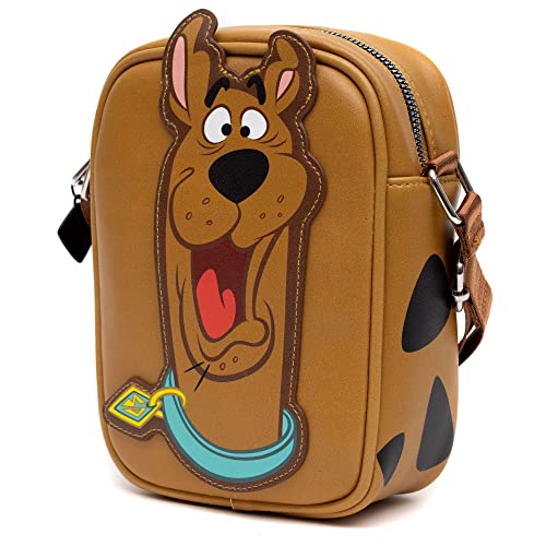 Scooby Doo Bag, Crossbody, Scooby Doo Smiling Face and Spots, Brown, Vegan Leather3