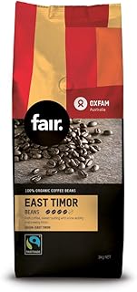 Oxfam fair Coffee Beans Fairtrade Organic East Timor 1kg