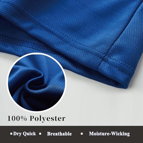 Image of 6 Pack Boys Mesh Athletic T-Shirts Kids Youth Quick Dry Short Sleeve Tops