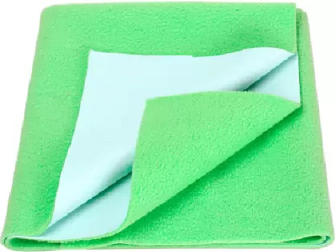 SSK ECOM Water Resistant Baby Dry Sheets Extra Washable - Dry Mats for Baby - Waterproof Baby Sheets - Light Green