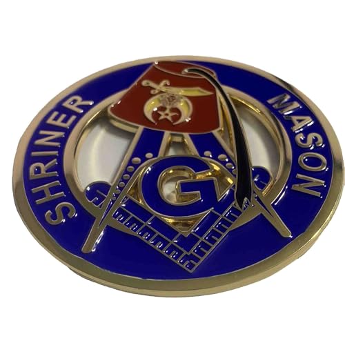 Image of Generic Masonic Camaraderie of Shriner Fez & Master Mason Square & Compass (Blue), MT-051