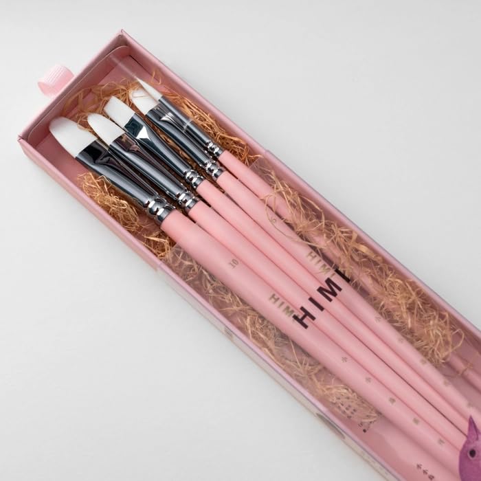Image of THOOVI - HIMI Little Bird - Brush Set - 5 pcs - Pink