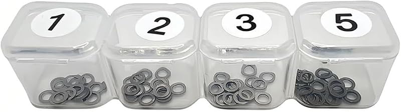 80PCS M3x5mm Steel Shim Set for AEGs Airsoft Gun Ver.2/3/7 Gearboxes （0.1mm 0.2mm 0.3mm 0.5mm ） Width