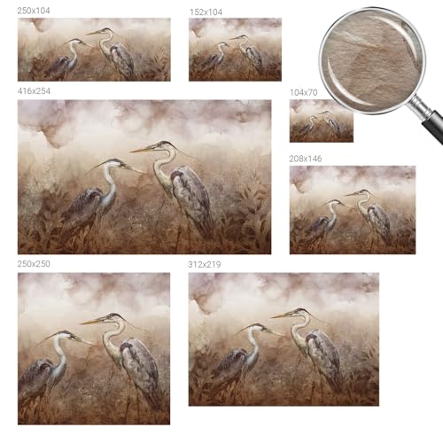 Papier peint oiseaux élégants avec impression de haute qualité Tulup