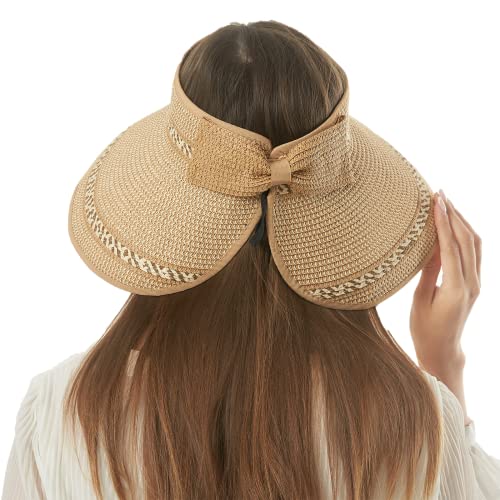 Visera de sol plegable para mujer, playa y verano miniatura 1