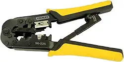Stanley Alicate Automático 3 em 1, Ferramenta Manual para Crimpagem e Corte, Ideal para Instaladores de Redes, Modelo 96-225