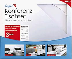 Runner Set 32645 Conference Table Rectangular 25x30 cm, rechteckig Transparent kristallblau