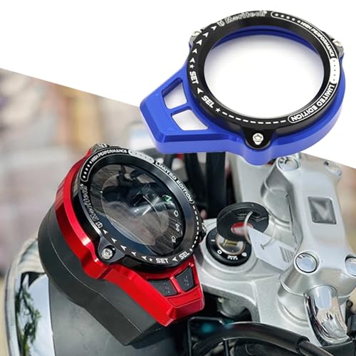 FOR オートバイアクセサリーに適したモンキー 125 CT125 修正された計器カバーアクセサリー DAX125 計器フレームカバースクリーン保護カバーモンキー 125 dax125 ct125 アルミ計器パネル計器カバー (青)