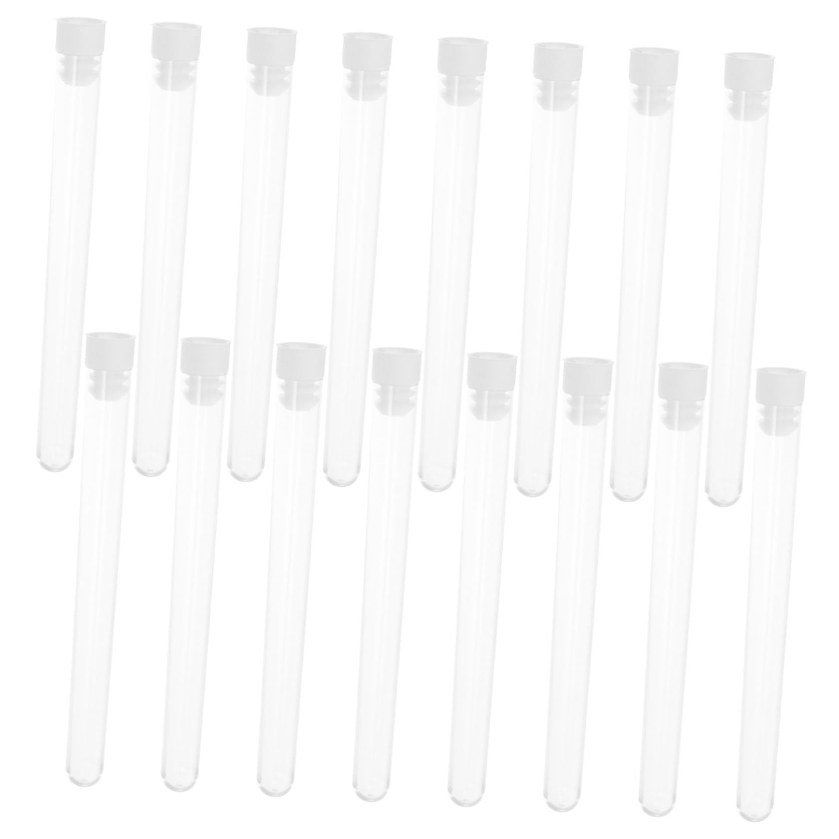 Unomor Test Tube Container 50pcs Plastic Storage Tubes Needle Holder for Sample Science Projects