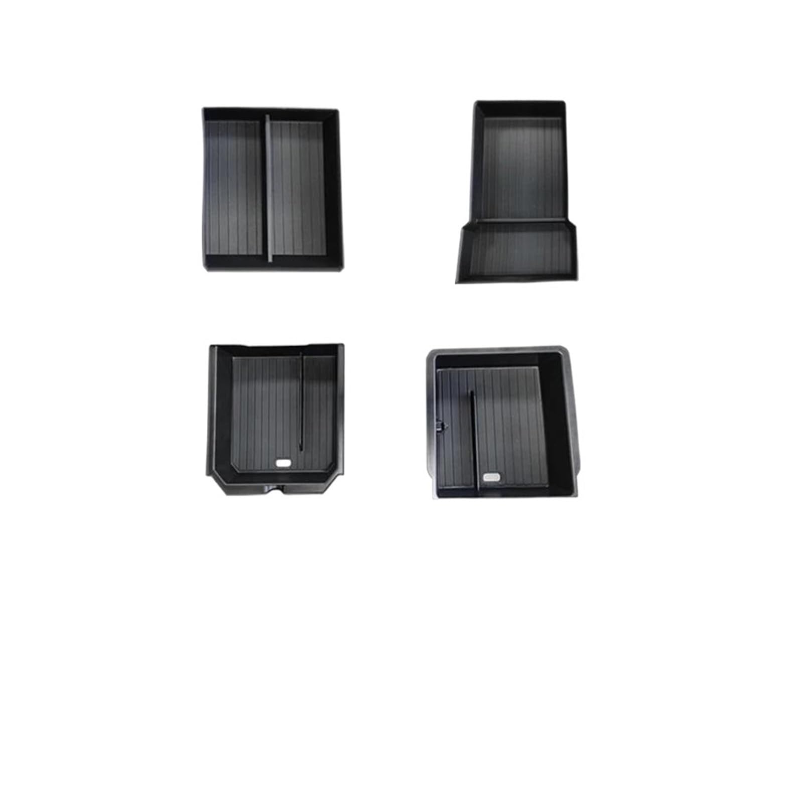 EVEKHAHHRB Console Storage Box Container For Tesla For Model 3 2024 2025 Center Console Storage Armrest Box Upper Lower Flocking Armrest Storage Box(1)