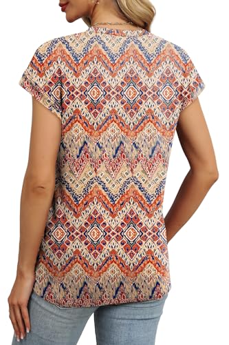 Image of Alaroo Womens Summer Tops Short Sleeve Shirts Crew Neck Tshirt Cute Trendy Tunic Blouses (S-3XL)