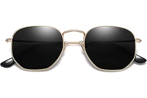 Small Frame Hexagonal Sunglasses for Women