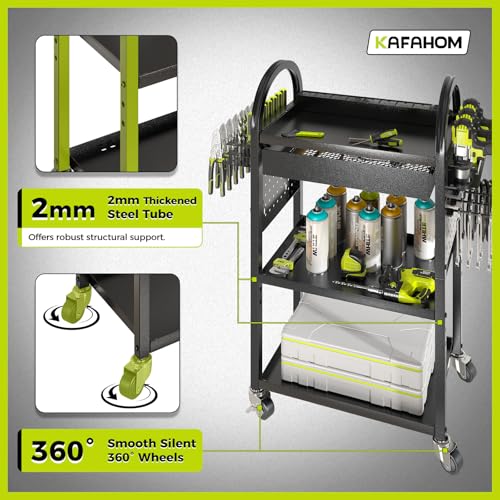 Kafahom Power Tool Cart With Charging Station, Rolling Tool Cart With Drawer thumb #3
