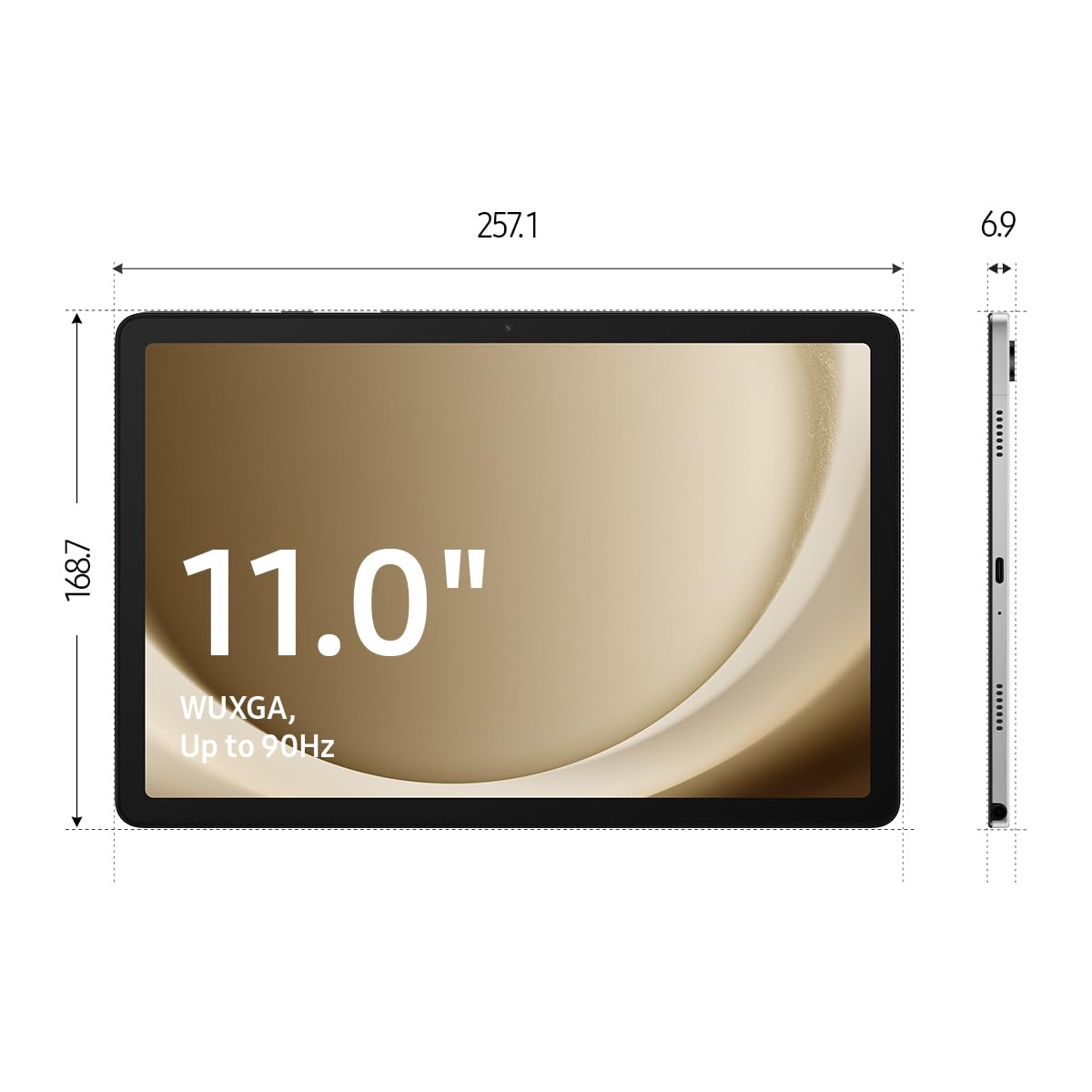 SAMSUNG Galaxy Tab A9+ 11 polegadas 8 GB RAM, 128 GB, Wifi, prata