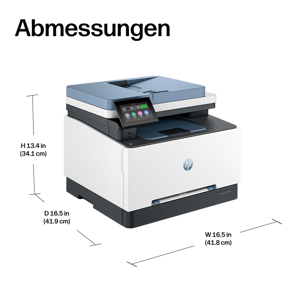 HP Color LaserJet Pro MFP 3302sdwg Multifunktions-Farblaserdrucker, Automatischer beidseitiger Druck, Hohe Druckgeschwindigkeit, Touchscreen, Wi-Fi, Ethernet, USB, Wolf Pro Security