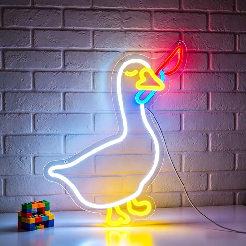 Image of Goose Neon Sign Led Neon Lights Neon Signs for Wall Decor Light Up Sign for Birthday Party Club Gift