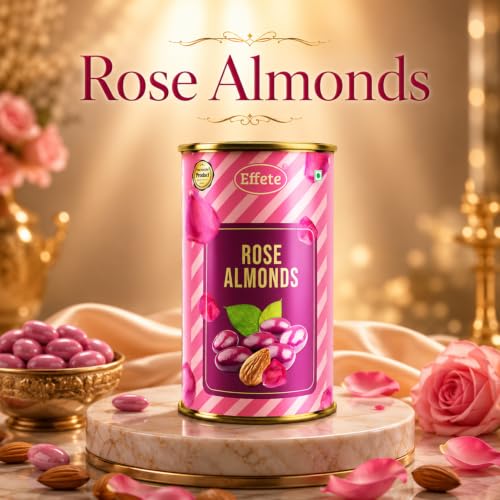Image of Effete Chocolate Rose Almonds, Premium Chocolate, chocolates gift pack, chocolate box, chocolates gift hemper, Assorted Dryfruits chocolates packet