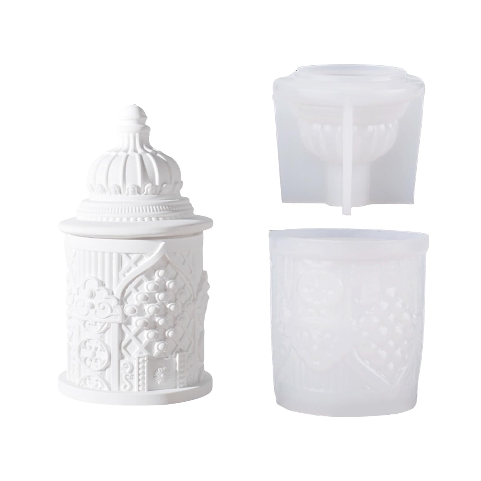 NEWFT Multipurpose Castles Memories Shaped Silicone Mould for Resin Art Candle Containers Craft Projects Easy Release