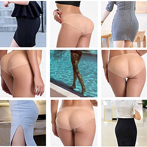 ZWSM Calcinhas de silicone masculinas escondidas com bumbum, calcinha push-up acolchoada, tom de pel