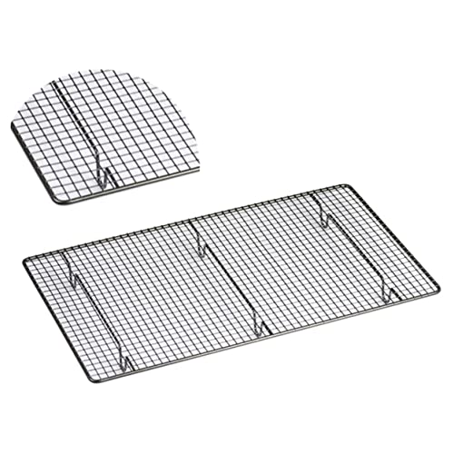Mikinona Grille De Cuisson Antiadhésive Robuste en Acier Inoxydable 26 X 46 Cm pour La Cuisson des Biscuits Et des Gâteaux