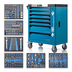 Carro de herramientas para taller con insertos de espuma