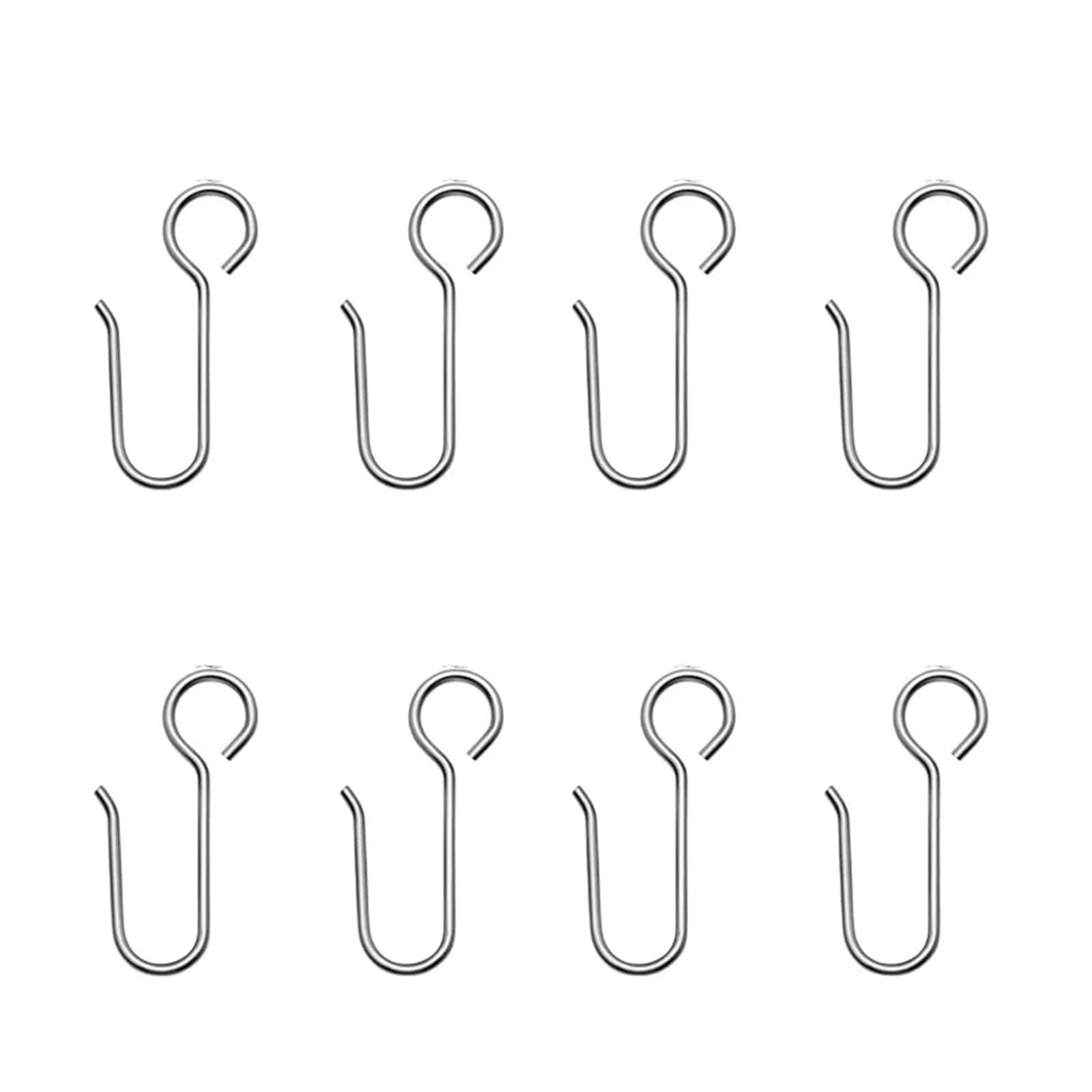 Curtain Rail Track Pulley, Curtain Rail Track Pulley Ceiling Accessories Bendable Set(8pcs S-hook)