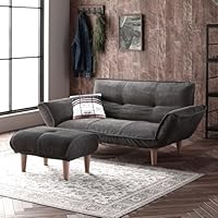 リクライニングソファ『Coroliコロリ』 2人掛コーデュロイ チャコールグレー 日本製 リクライニングソファ『Coroli コロリ』/脚を外せば