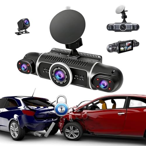 Four-Channel Dash Cam Wireless, 1080p Rechargeable Dash Cam