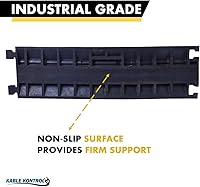 Vista 5 de Kable Kontrol Atlas Cable Protector Wire Ramp - 2 Channel - 1 Pc - 39" Long Black & Yellow - 20,000 Lbs Load Capacity - Rubber Speed Bump Wire